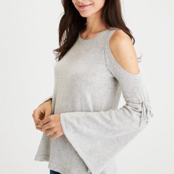 American Eagle Outfitters Sweaters - AEO Cold Shoulder Bell Sleeved Sweater, XS